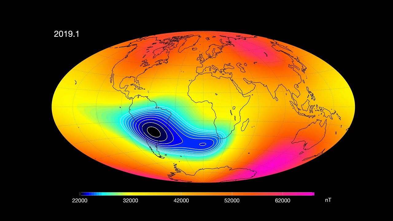 Development of the South Atlantic Anomaly
