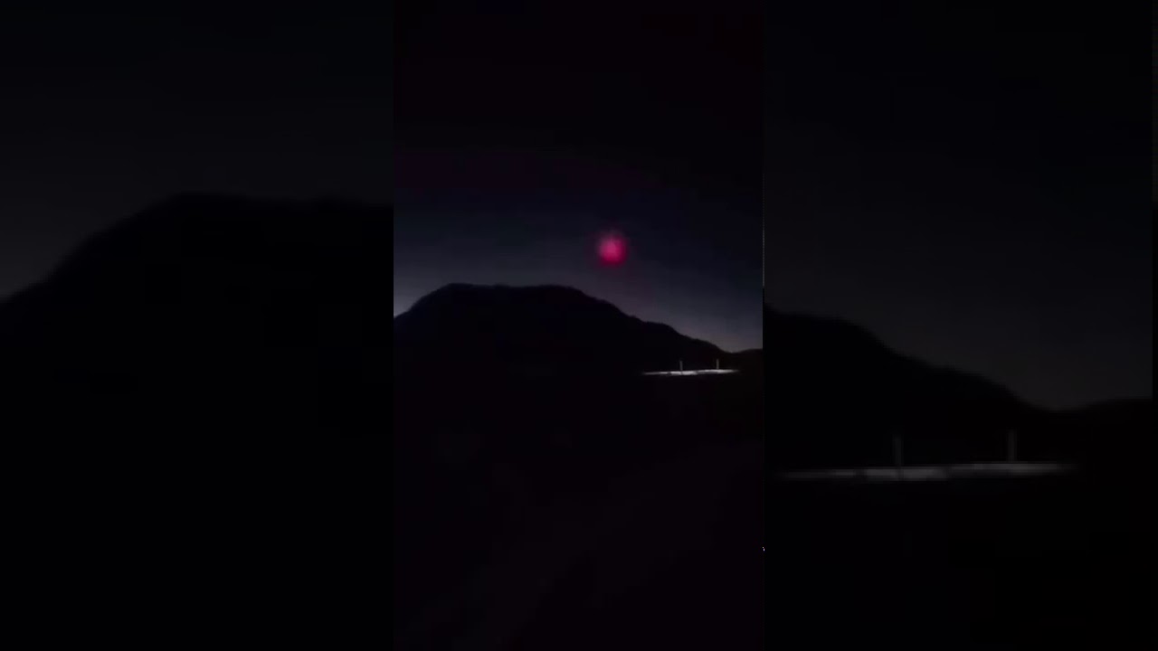 A strange red light was spotted in northern China on Tuesday evening (December 23).