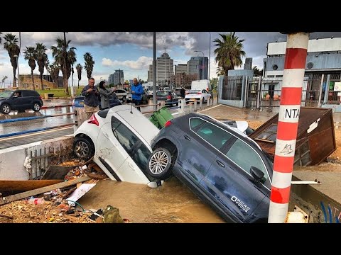 Massive Floods In Tel Aviv Israel, Following Heavy Rains