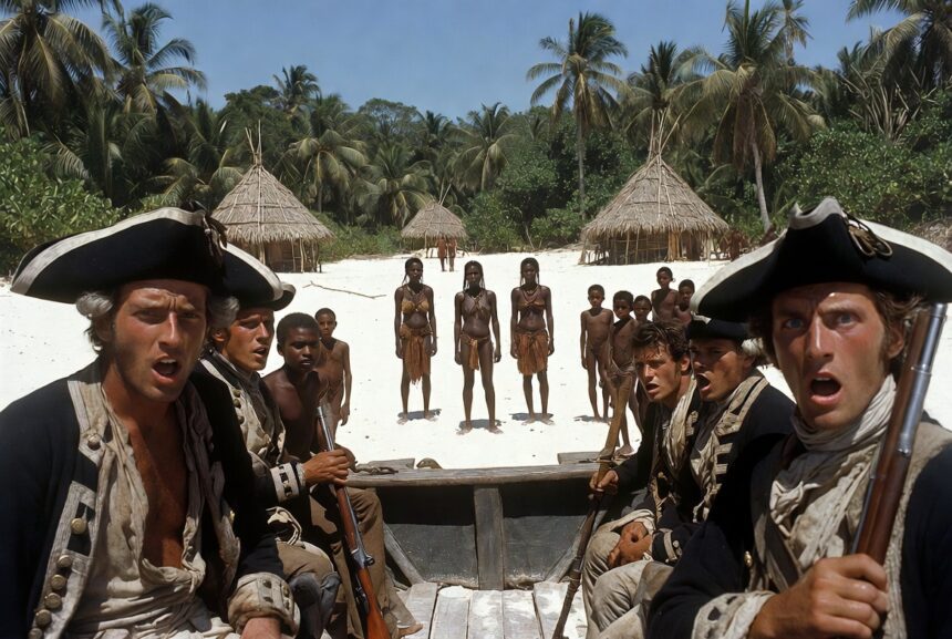 captain white and three african women