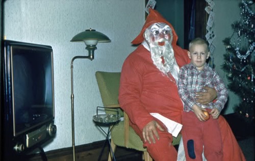 creepy vintage santa christmas