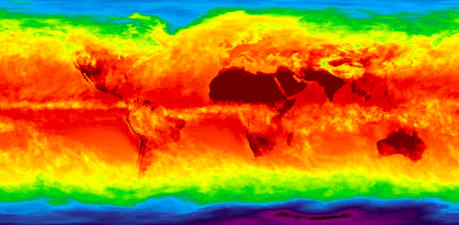 Infrared Map Of Earth Atmospheric Sounder