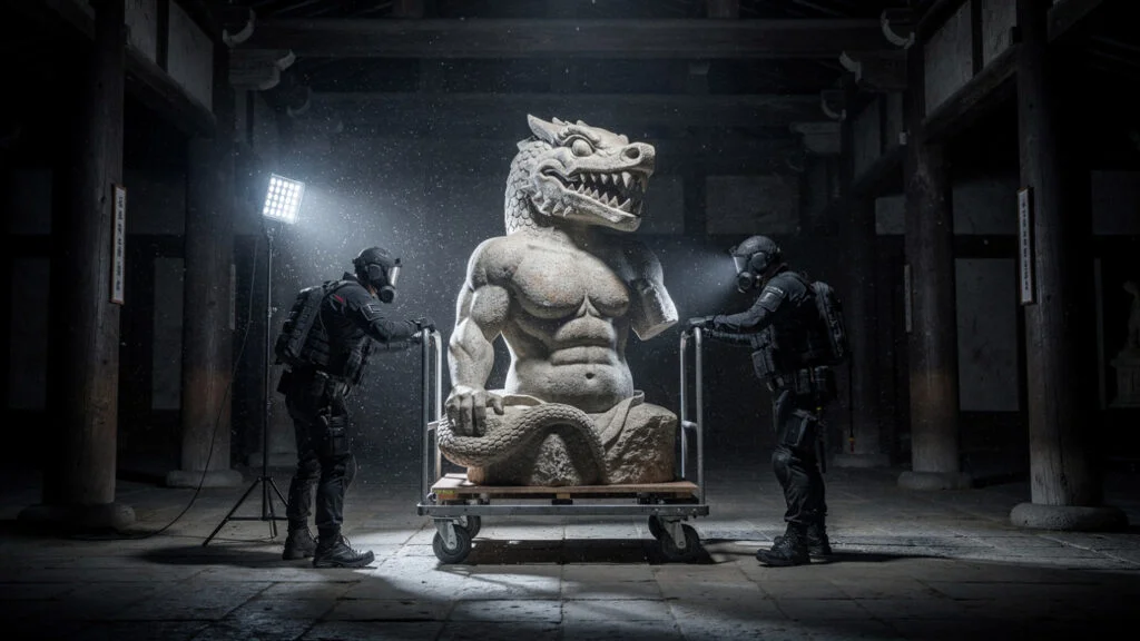 reptilian statue of horyuji 1