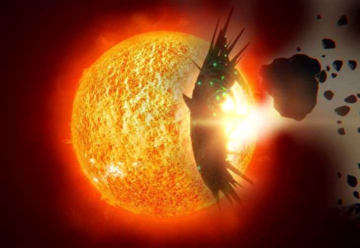 1583557783 NASAs SOHO probe records Huge UFO which moves through the