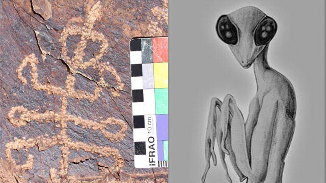 1584430083 Mysterious petroglyph representing a half mantis half man being found in Iran