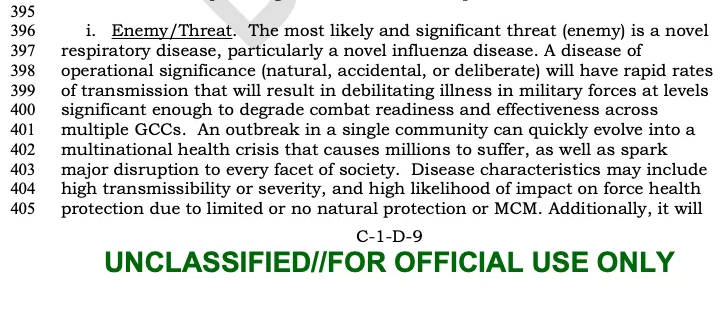 1586492853 29 Report the Pentagon knew of a possible coronavirus threat years