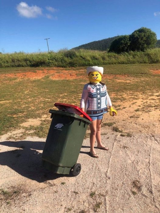 Australians dress up to take out trash People in Australia dress up to take out trash and quarantine fun