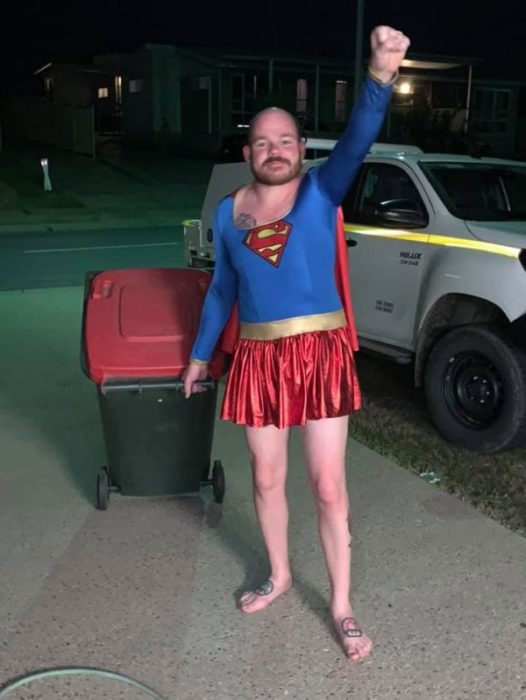 Australians dress up to take out trash People in Australia dress up to take out trash and quarantine fun