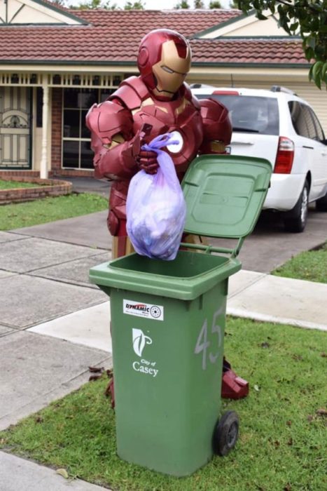 Australians dress up to take out trash People in Australia dress up to take out trash and quarantine fun