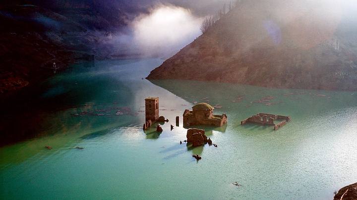 This medieval ghost town could emerge from the waters