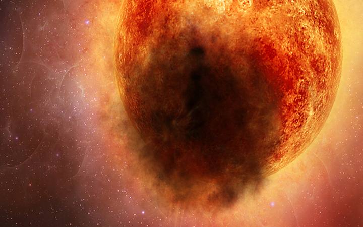 A mysterious eruption is to blame for darkening the star