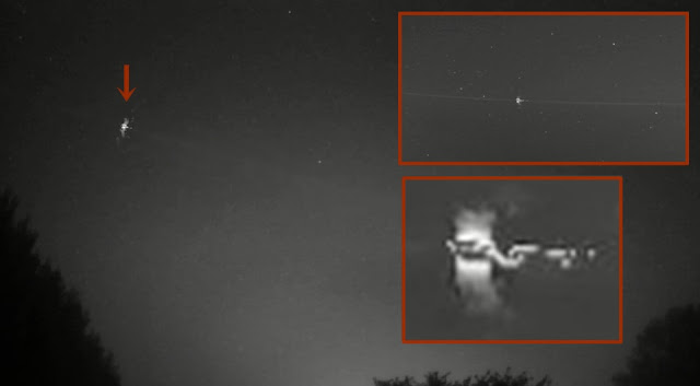 1601091641 Space rock enters the Earths atmosphere and returns to space