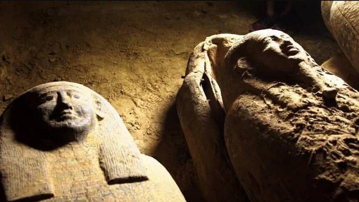 Some of the last sarcophagi unearthed at Saqqara had curses