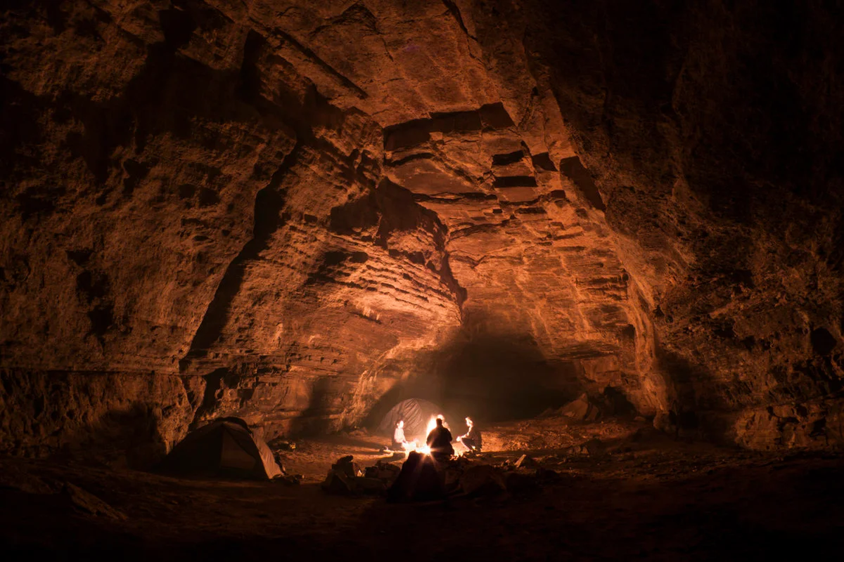 Bonfire in the cave