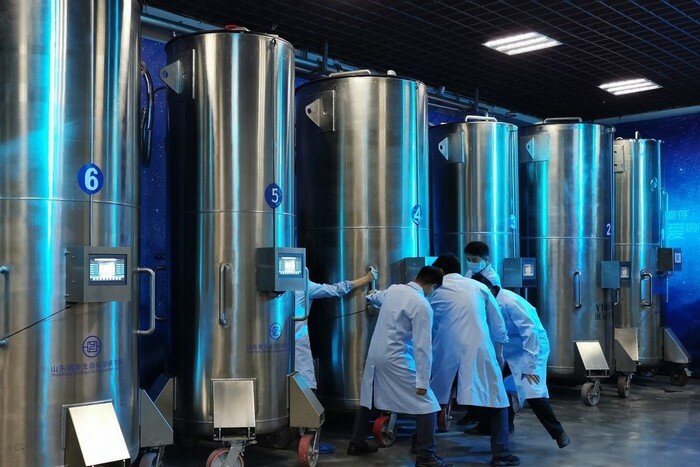 The process of preserving human bodies with the prospect of their subsequent revival is called cryonics.  There are only four large companies in the world engaged in this business.-4