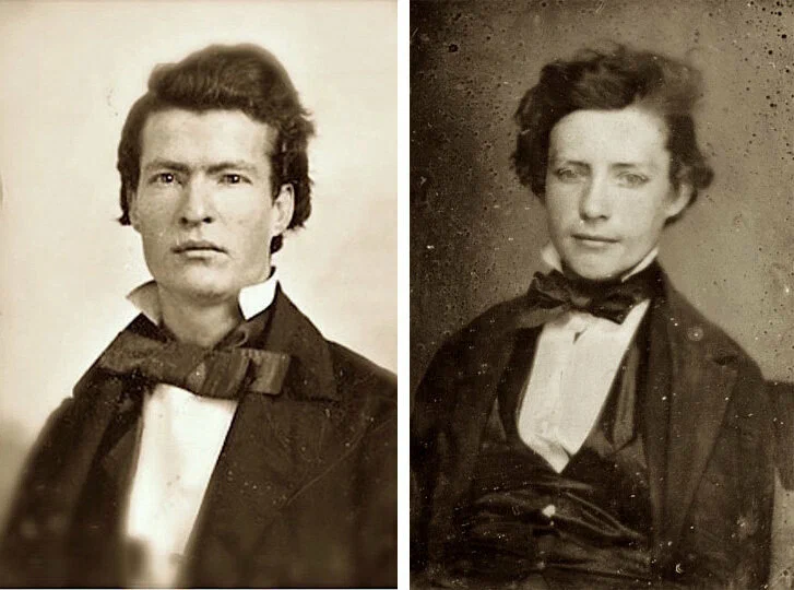 Mark Twain (1835–1910) and his brother Henry Clemens