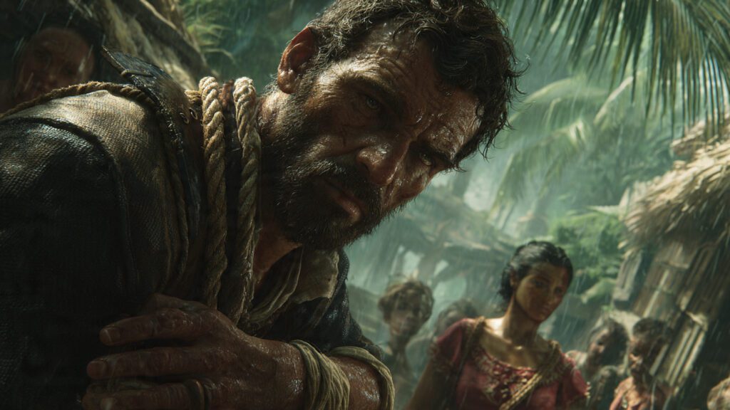 captain white and three african women 2