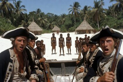 captain white and three african women